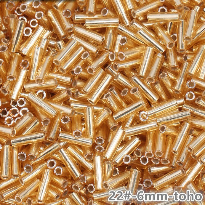 Japanese Silver-Lined Bugle Beads