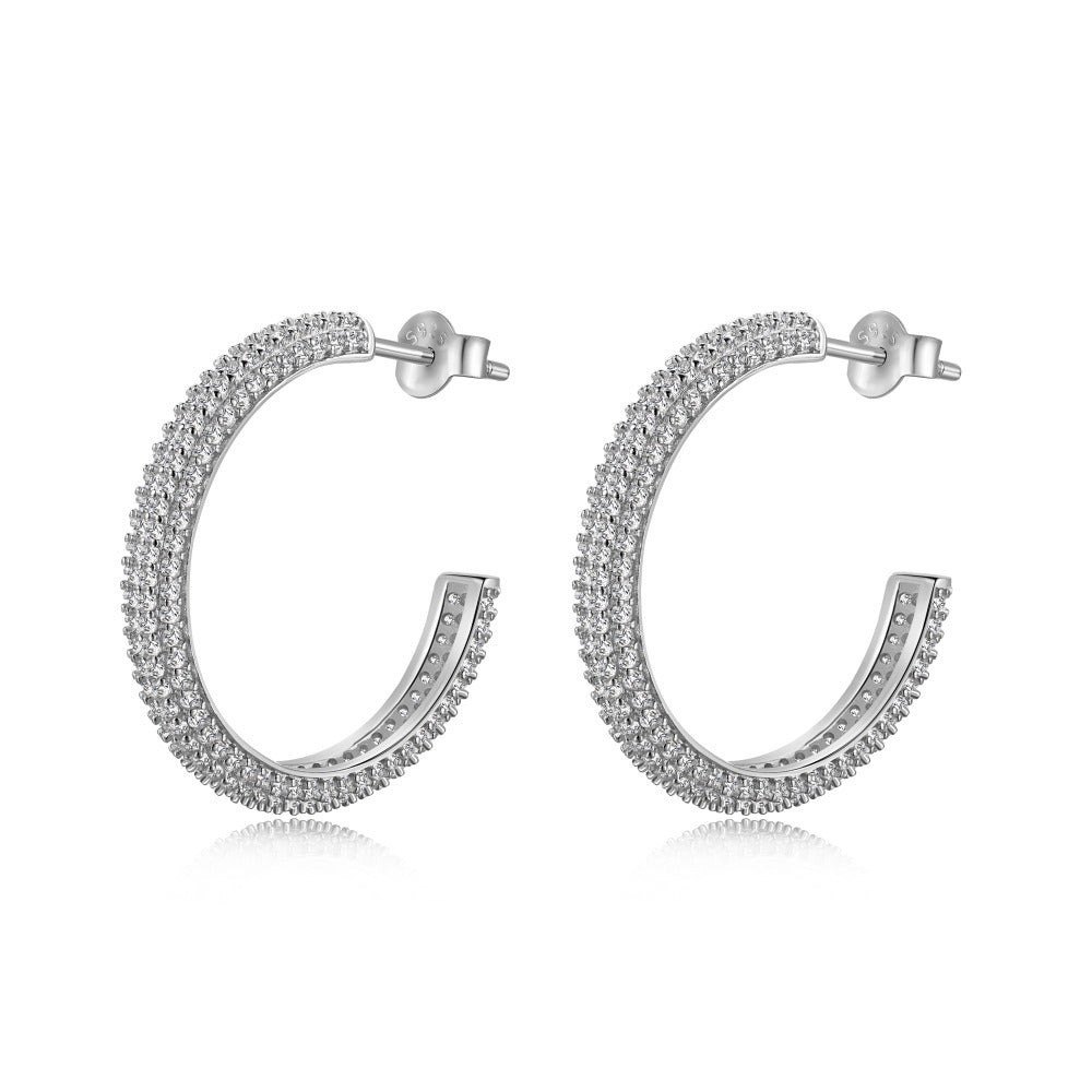 Sterling Silver Zirconia Earrings