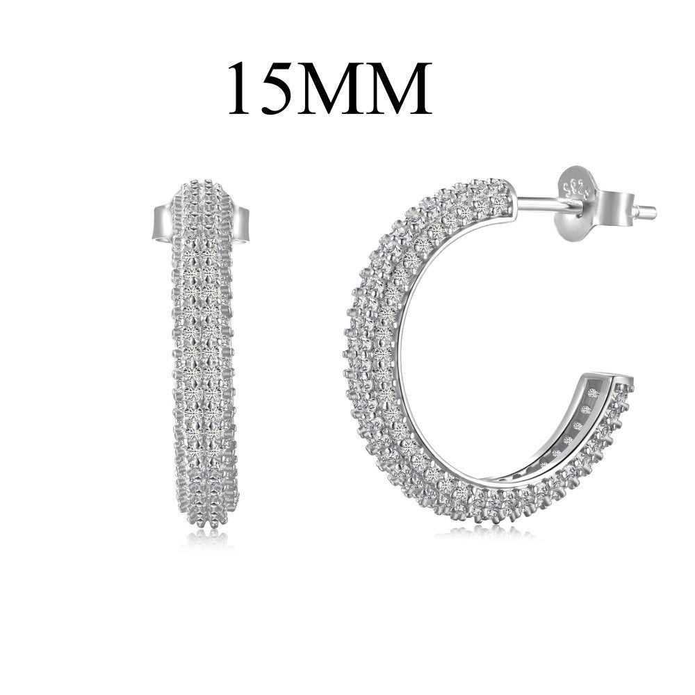 Sterling Silver Zirconia Earrings