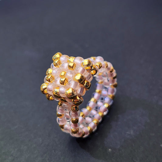 Chanel-Style Elegant Stud Earring and Ring Set(Made to Order)