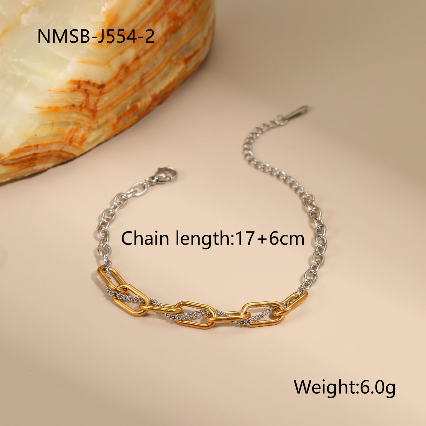 Two-Tone Chain Link Design Jewelry