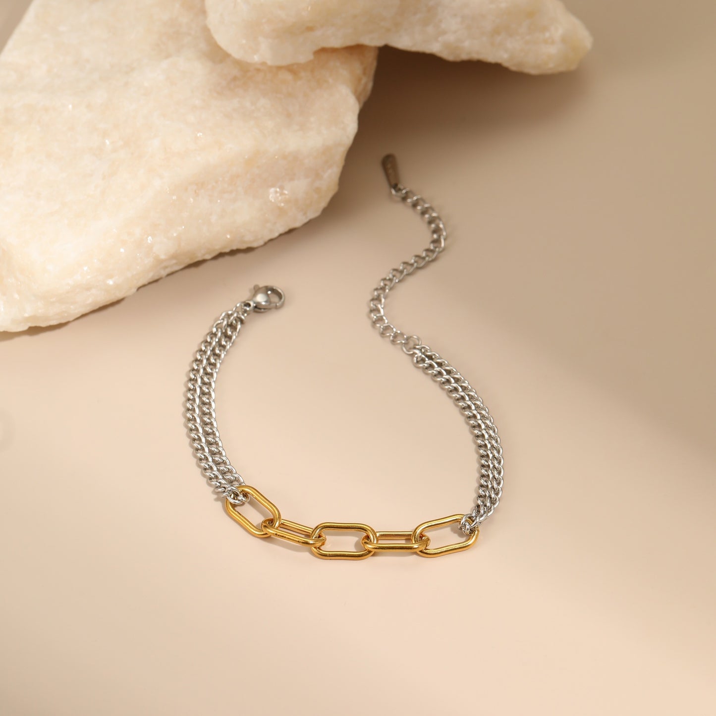 Two-Tone Chain Link Design Jewelry