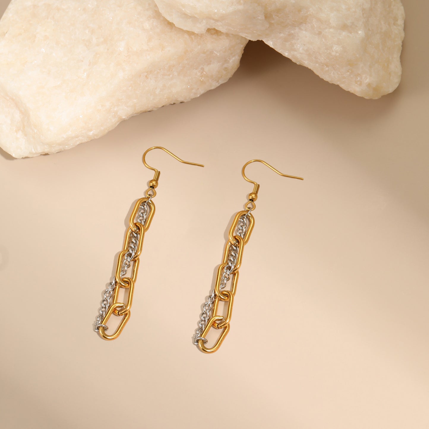 Two-Tone Chain Link Design Jewelry