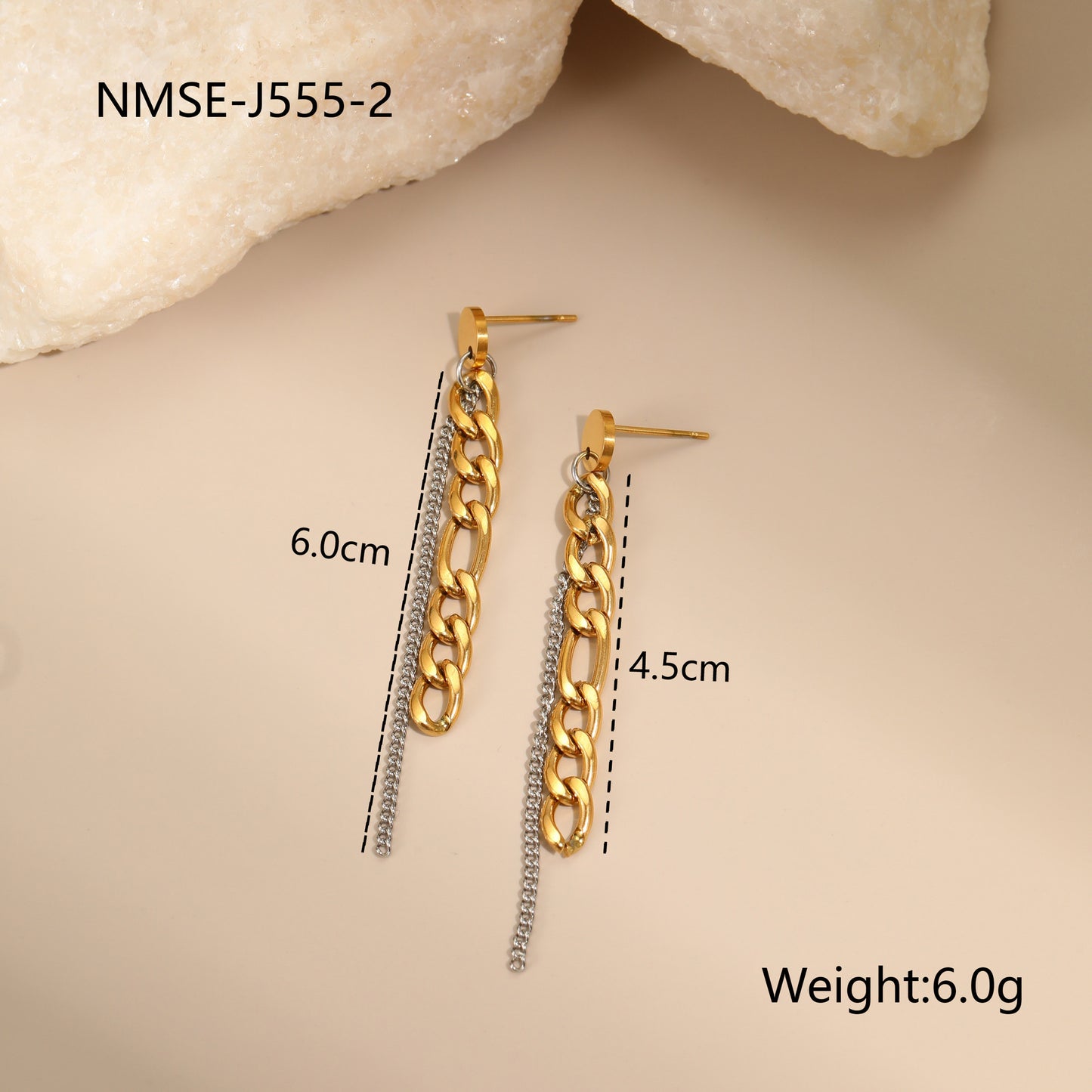 Two-Tone Chain Link Design Jewelry