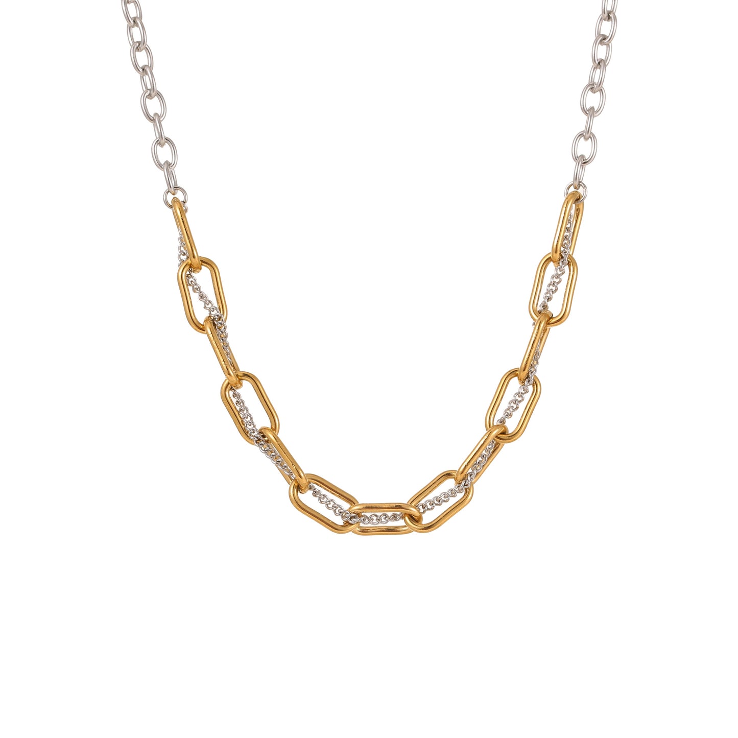 Two-Tone Chain Link Design Jewelry