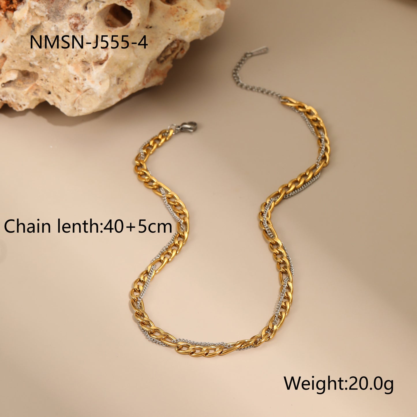Two-Tone Chain Link Design Jewelry