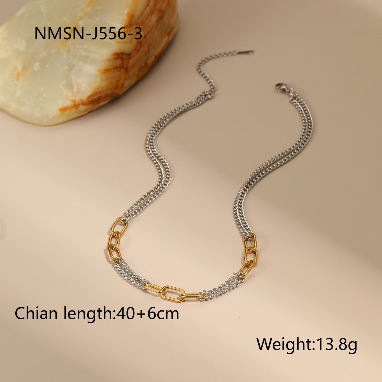 Two-Tone Chain Link Design Jewelry