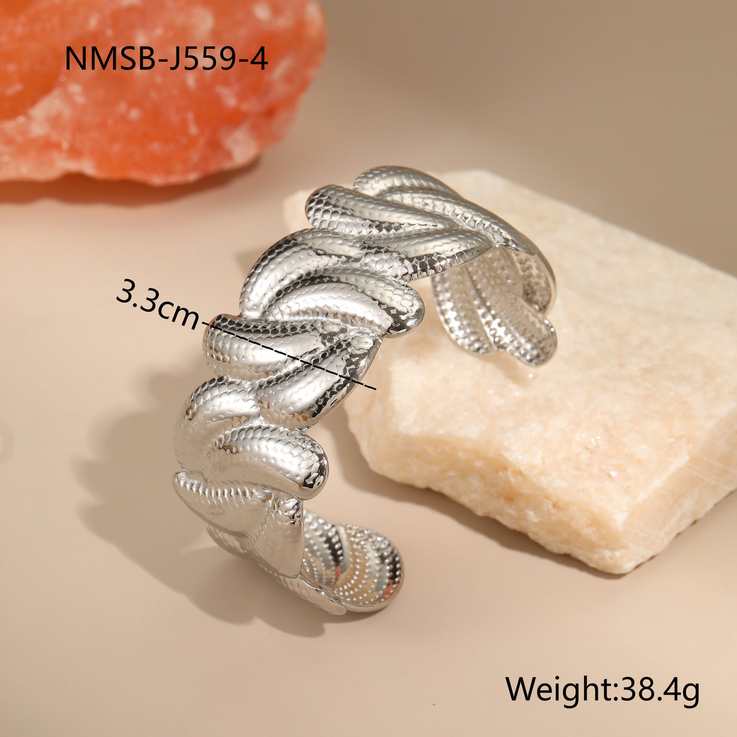 18K Gold Plated Adjustable Open Cuff Bangle