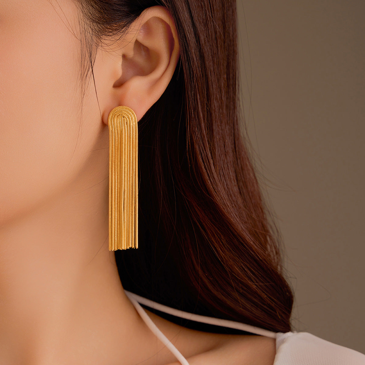 18K Gold Fringe Earrings